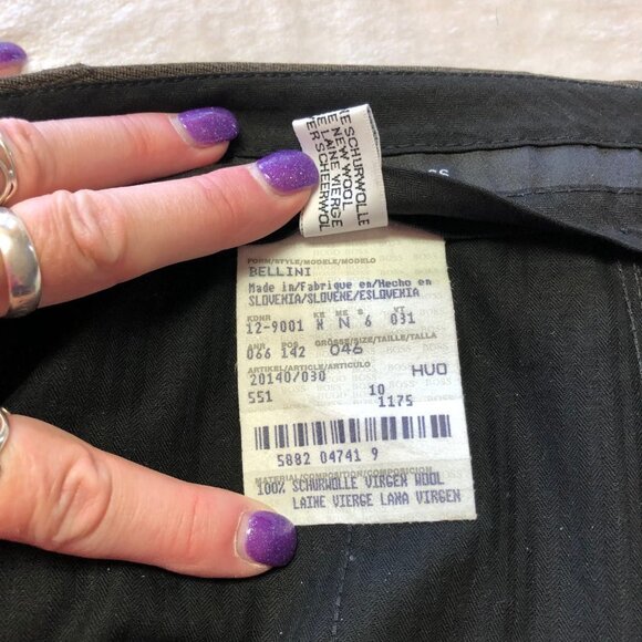 NWOT Hugo Boss "Bellini" Brown Virgin Wool Dress Pants Small (31") - Picture 7 of 13